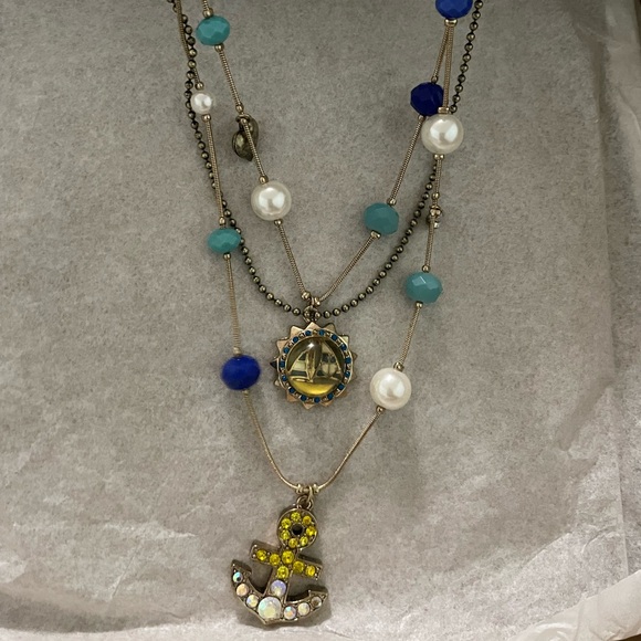 Betsey Johnson layered anchor chain - Picture 2 of 2